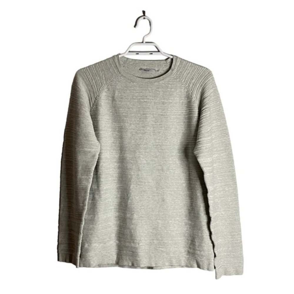 Jack & Jones Men's Light Gray Crewneck Long Sleeve Sweatshirt